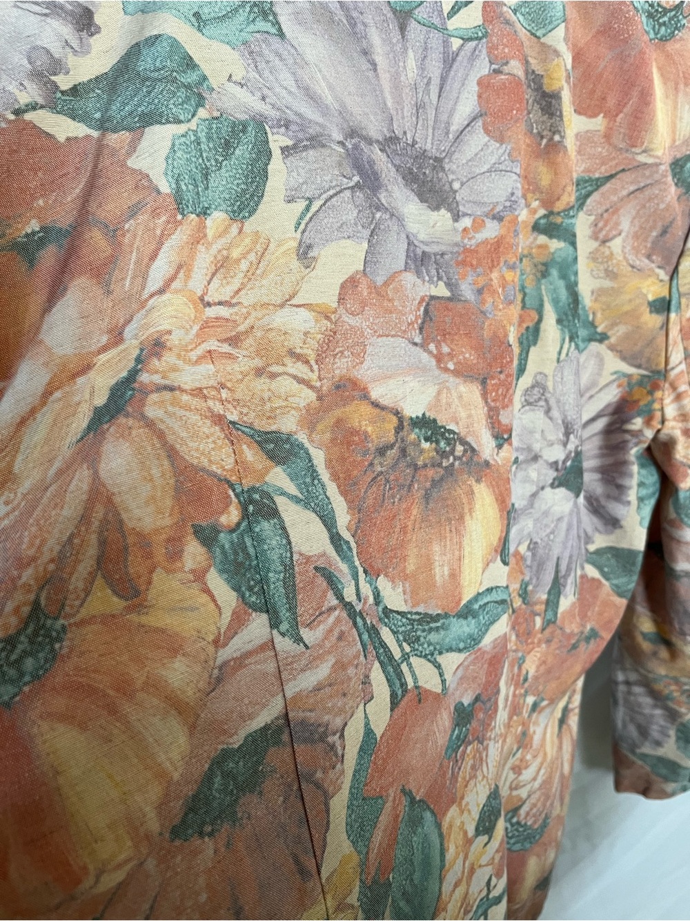 Floral Button-Front Jacket in Multicolor - one button missing - Picture 11 of 12